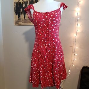 rufffle sleeve sundress